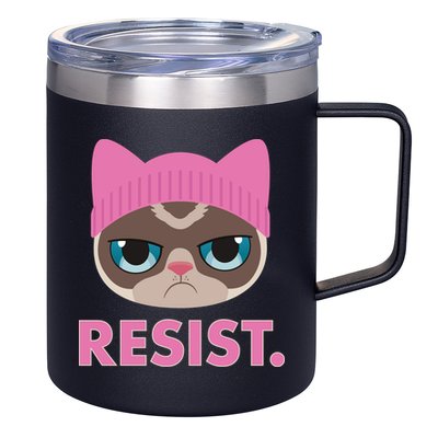 Resist Cat  12oz Stainless Steel Coffee Mug