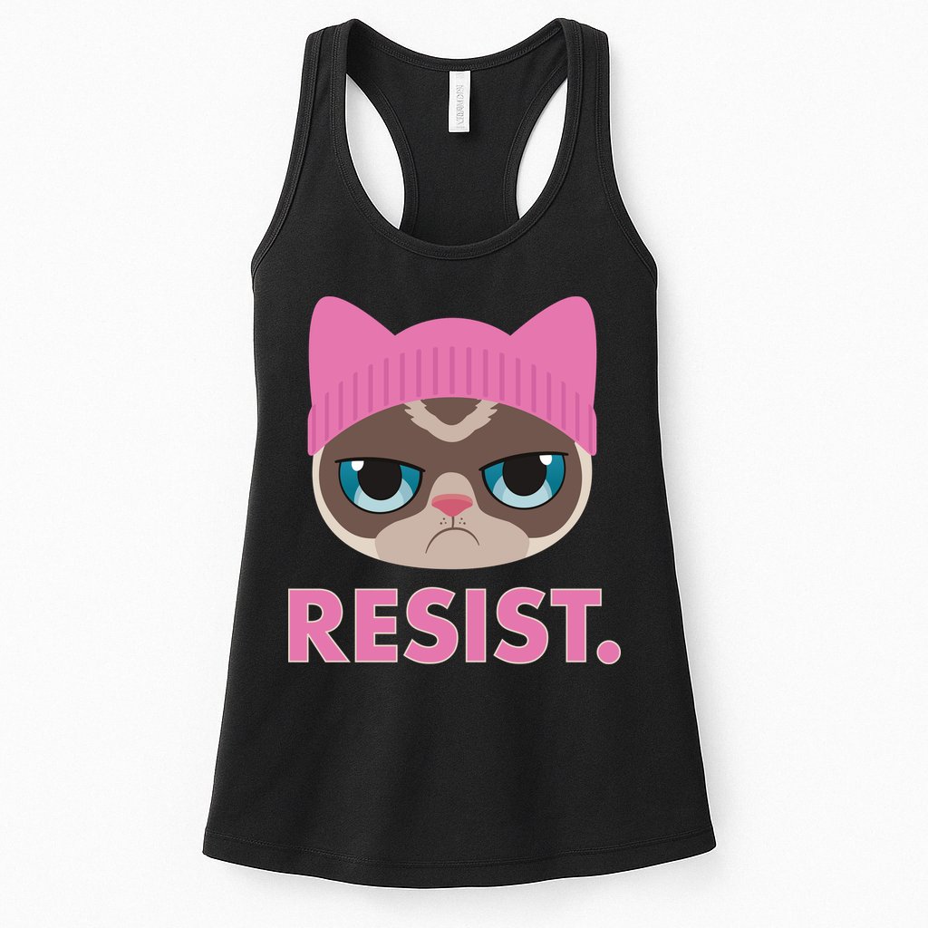 Resist Cat  Womens Tank Top
