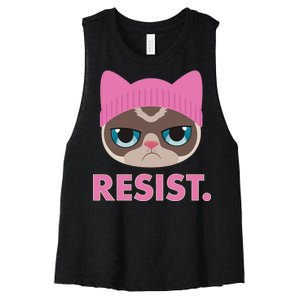 Resist Cat  Women's Racerback Cropped Tank