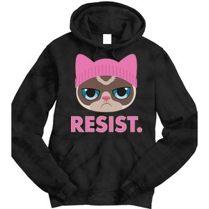 Resist Cat  Tie Dye Hoodie