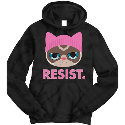 Resist Cat  Tie Dye Hoodie