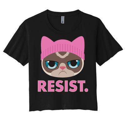 Resist Cat  Women's Crop Top Tee