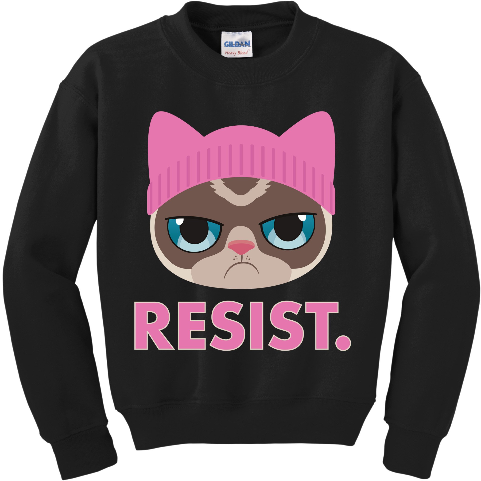 Resist Cat  Kids Sweatshirt