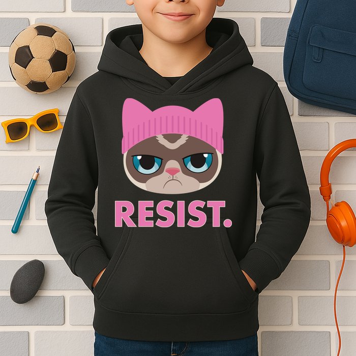 Resist Cat  Kids Hoodie