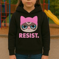 Resist Cat  Kids Hoodie