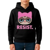 Resist Cat  Kids Hoodie
