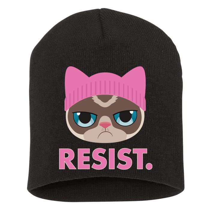 Resist Cat  Short Acrylic Beanie