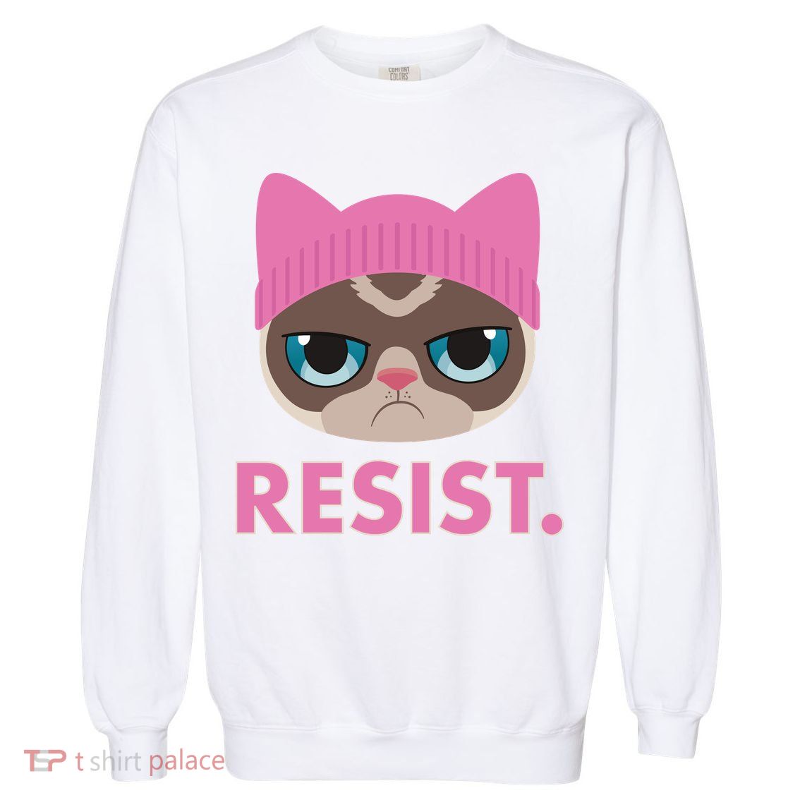 Resist Cat  Garment-Dyed Sweatshirt