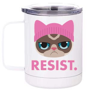 Resist Cat  12 oz Stainless Steel Tumbler Cup