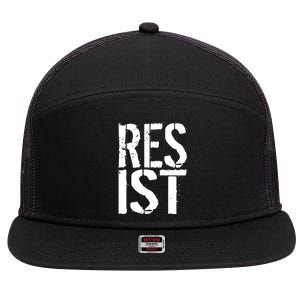 Resist Distressed 7 Panel Mesh Trucker Snapback Hat