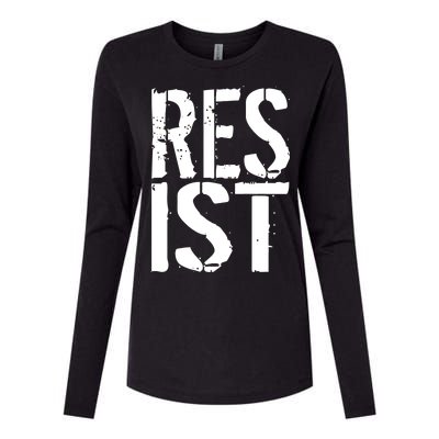 Resist Distressed Womens Cotton Relaxed Long Sleeve T-Shirt