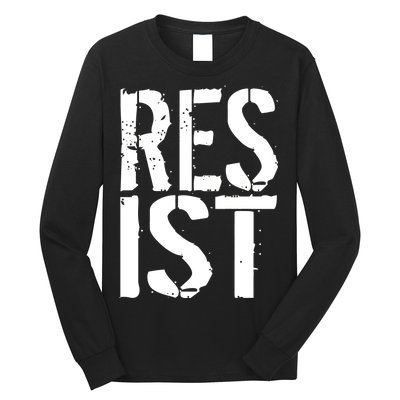 Resist Distressed Long Sleeve Shirt