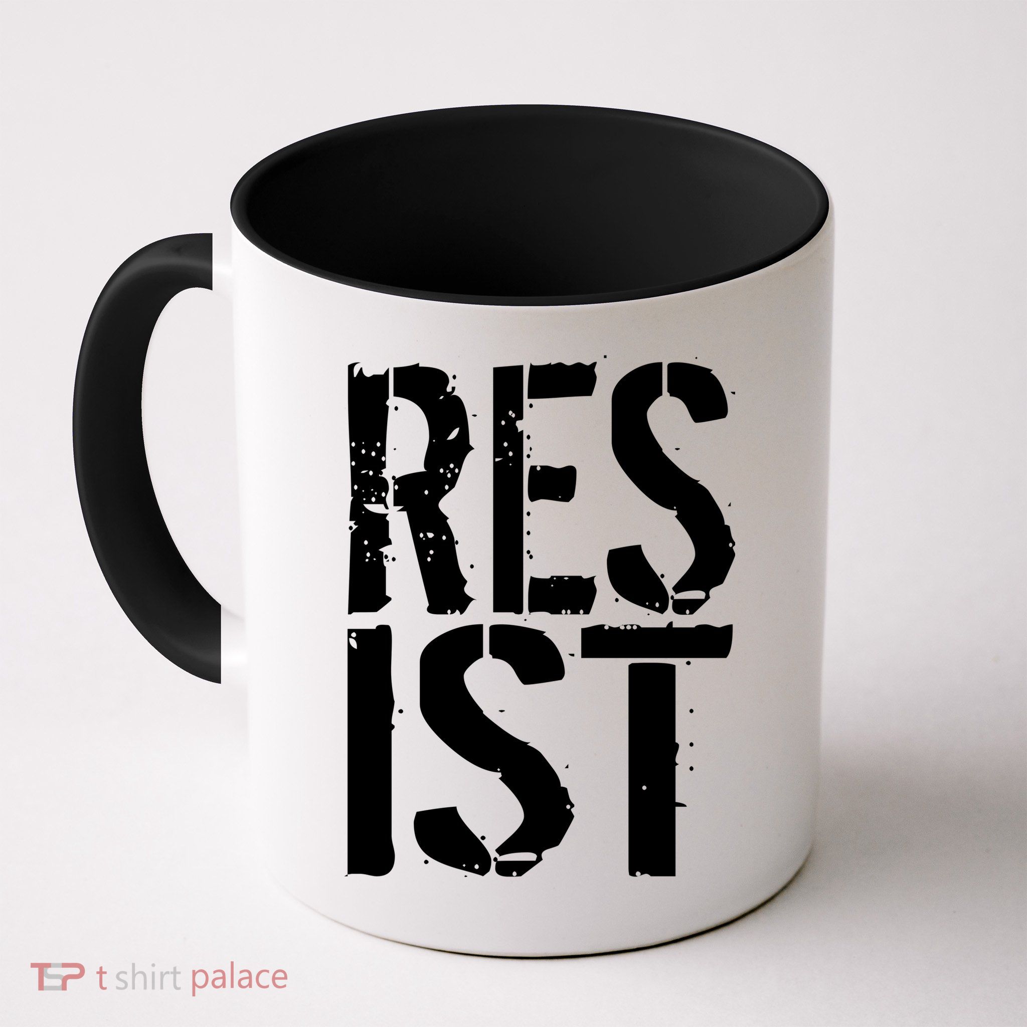 Resist Distressed Coffee Mug