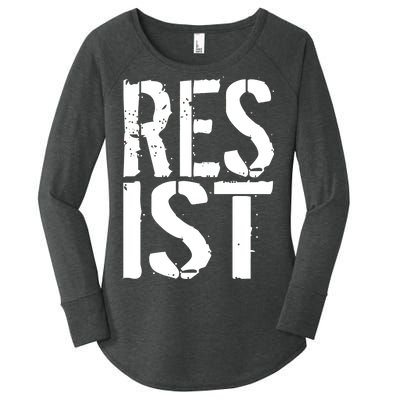 Resist Distressed Women's Perfect Tri Tunic Long Sleeve Shirt