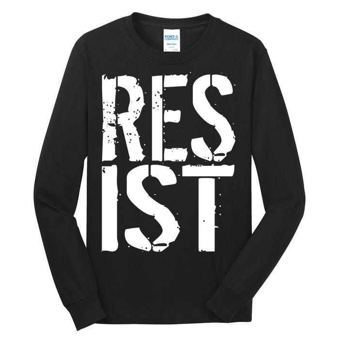 Resist Distressed Tall Long Sleeve T-Shirt