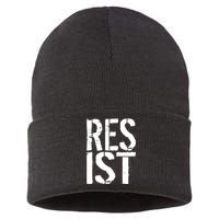 Resist Distressed Sustainable Knit Beanie