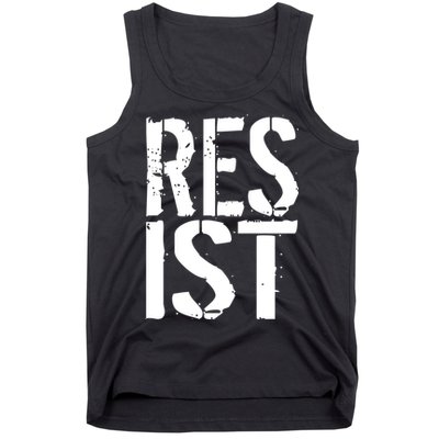 Resist Distressed Tank Top