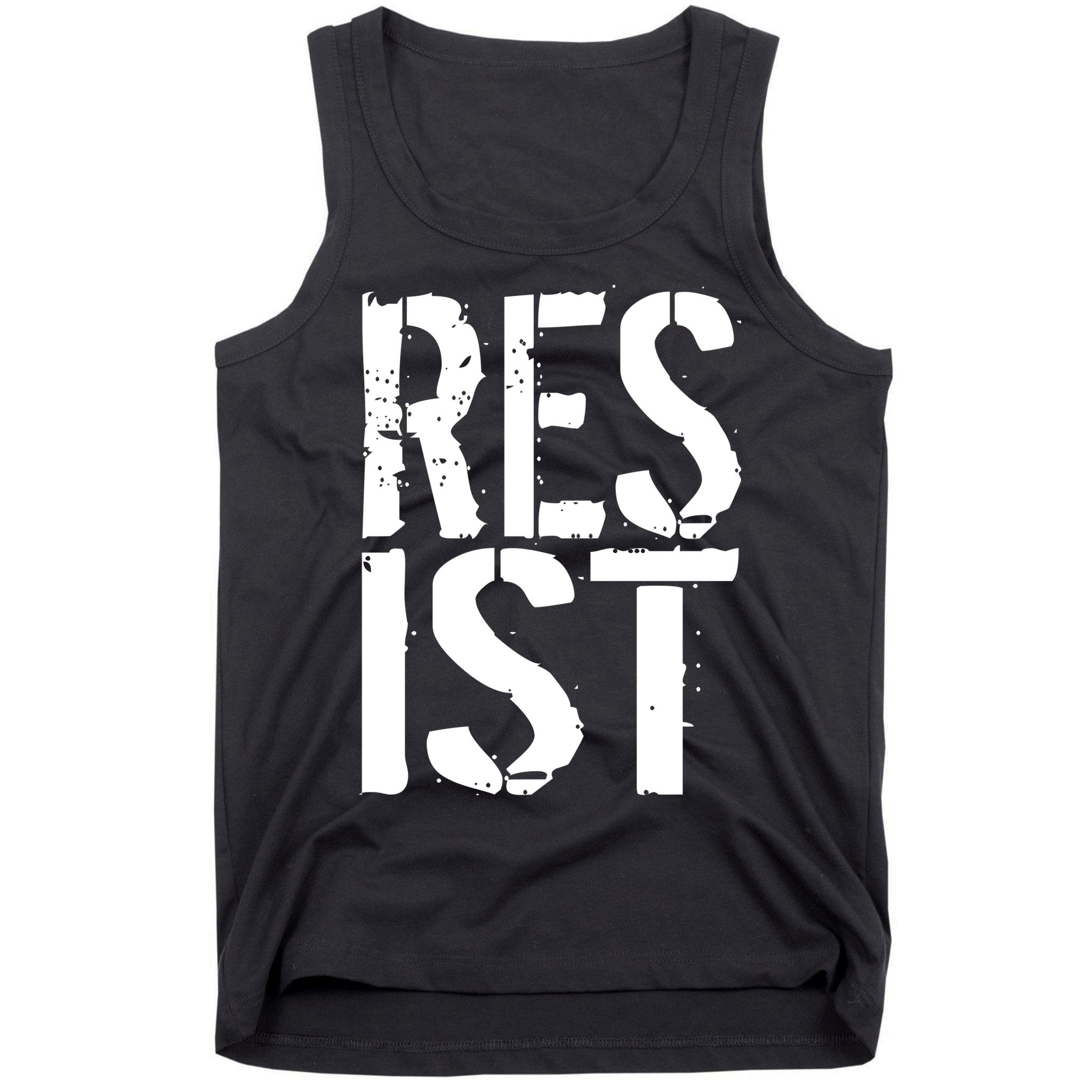 Resist Distressed Tank Top