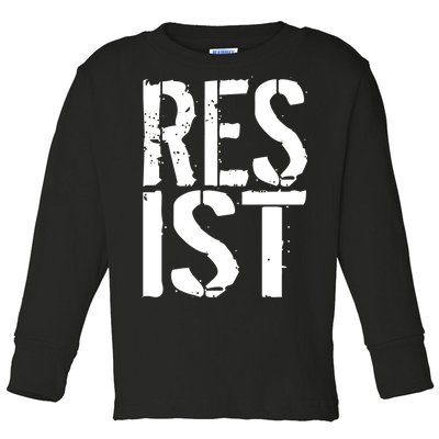 Resist Distressed Toddler Long Sleeve Shirt