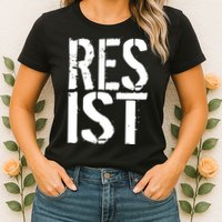 Resist Distressed Womens T-Shirt