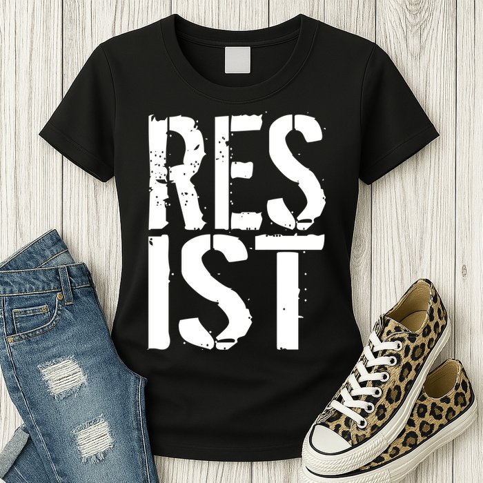 Resist Distressed Womens T-Shirt