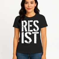 Resist Distressed Womens T-Shirt