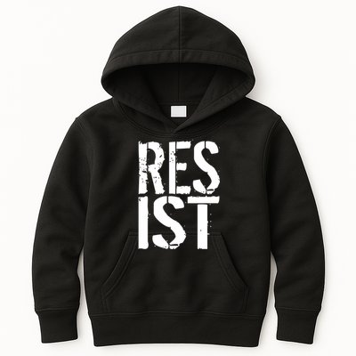 Resist Distressed Kids Hoodie