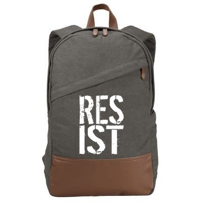 Resist Distressed Cotton Canvas Backpack
