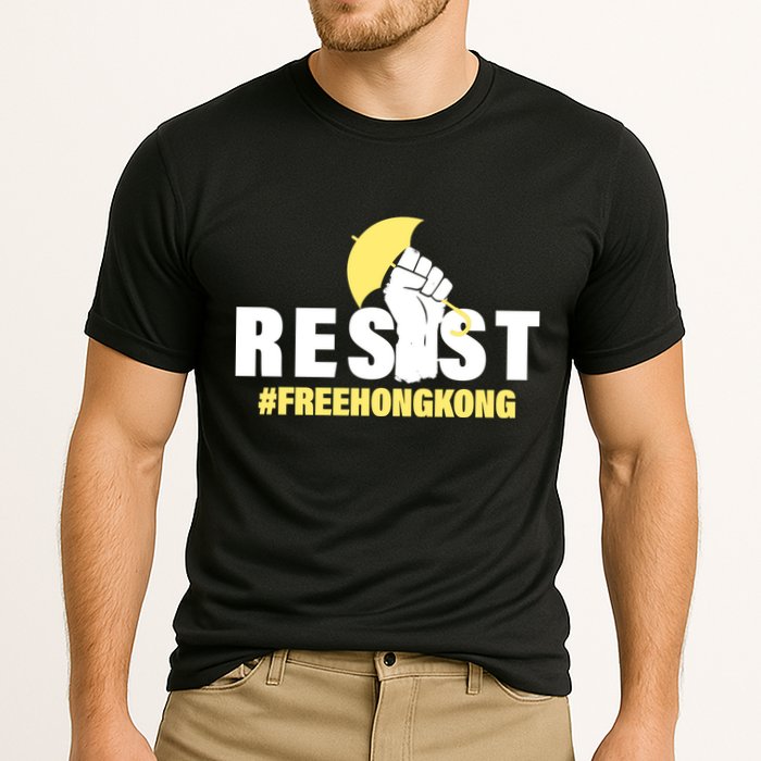 Resist Fight For Hong Kong Yellow Umbrella Movement Performance Shirt