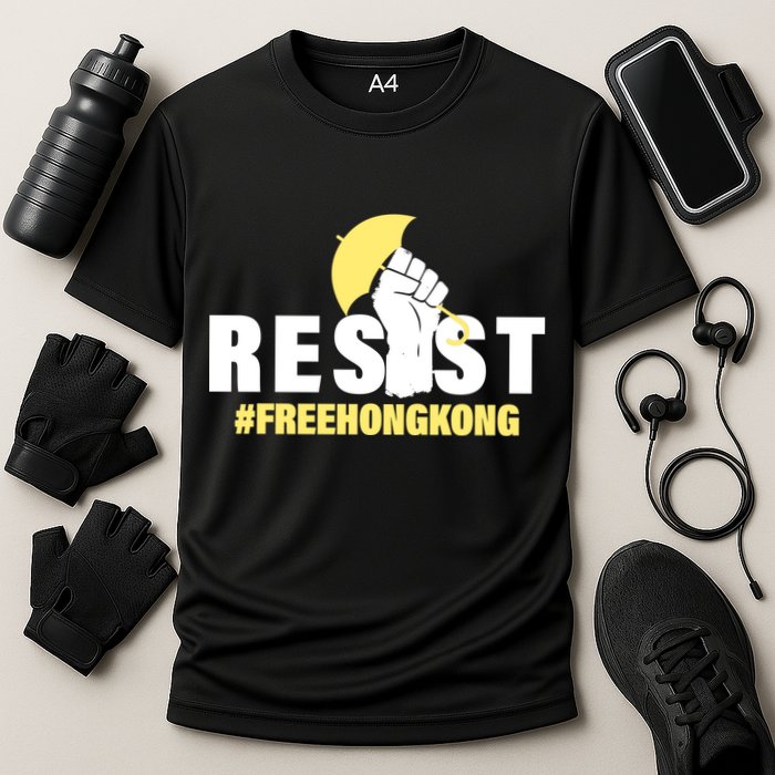 Resist Fight For Hong Kong Yellow Umbrella Movement Performance Shirt