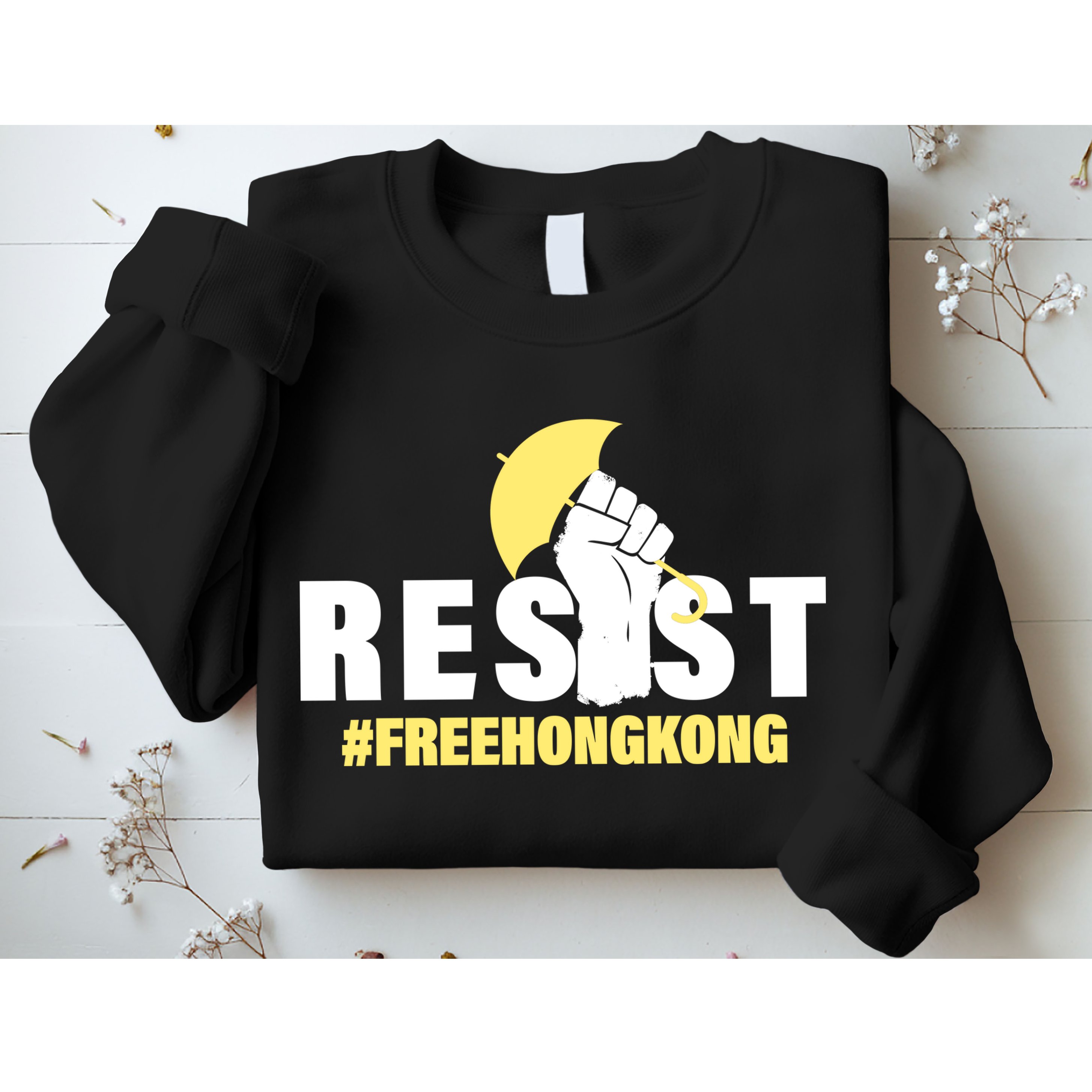 Resist Fight For Hong Kong Yellow Umbrella Movement Sweatshirt