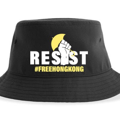 Resist Fight For Hong Kong Yellow Umbrella Movement Sustainable Bucket Hat