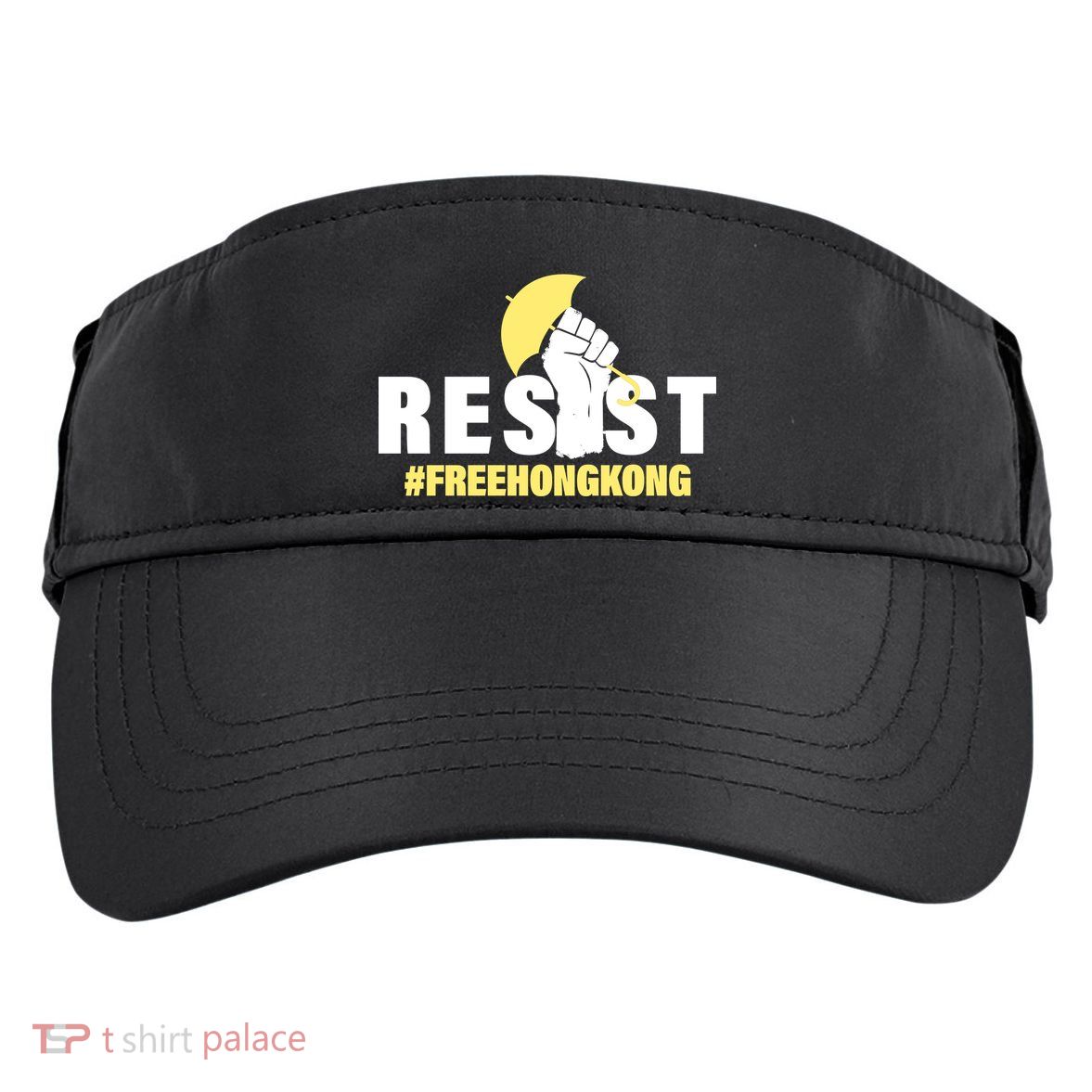 Resist Fight For Hong Kong Yellow Umbrella Movement Adult Drive Performance Visor