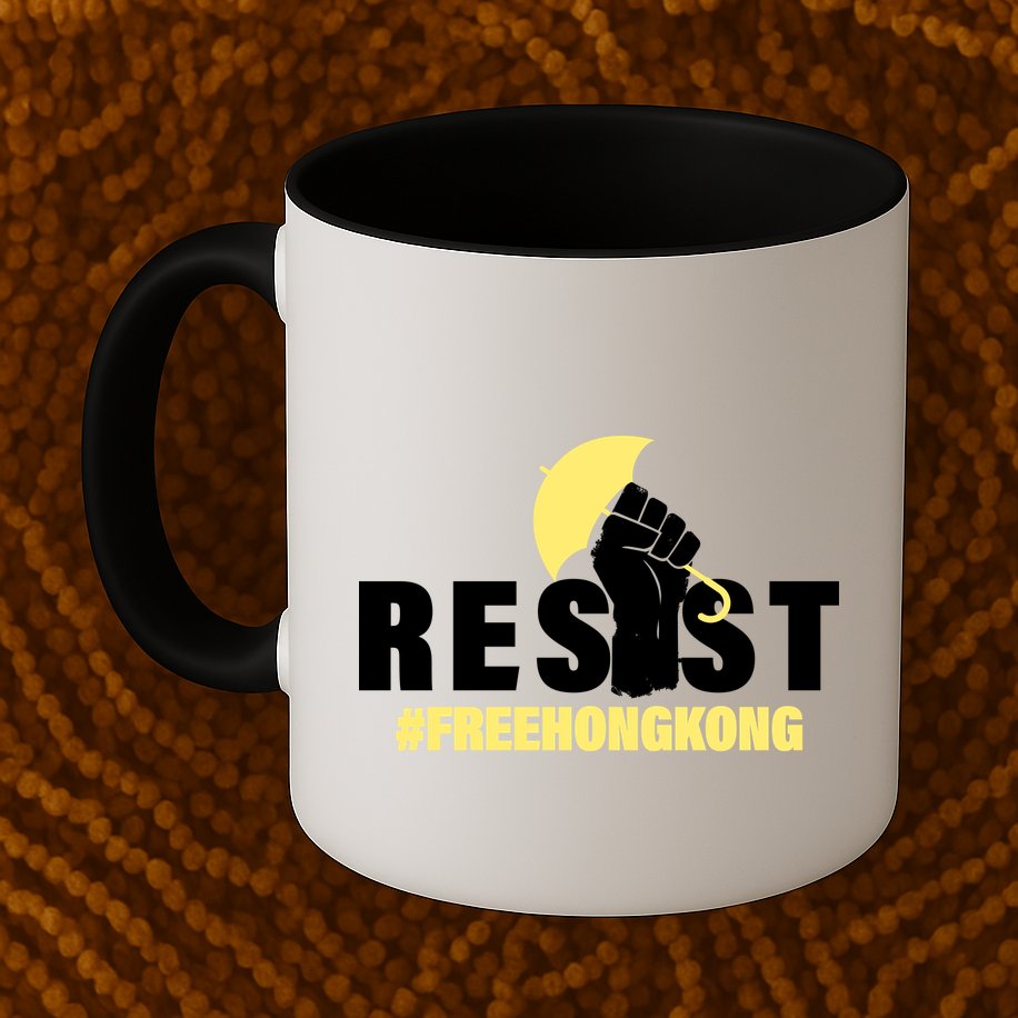 Resist Fight For Hong Kong Yellow Umbrella Movement Mug
