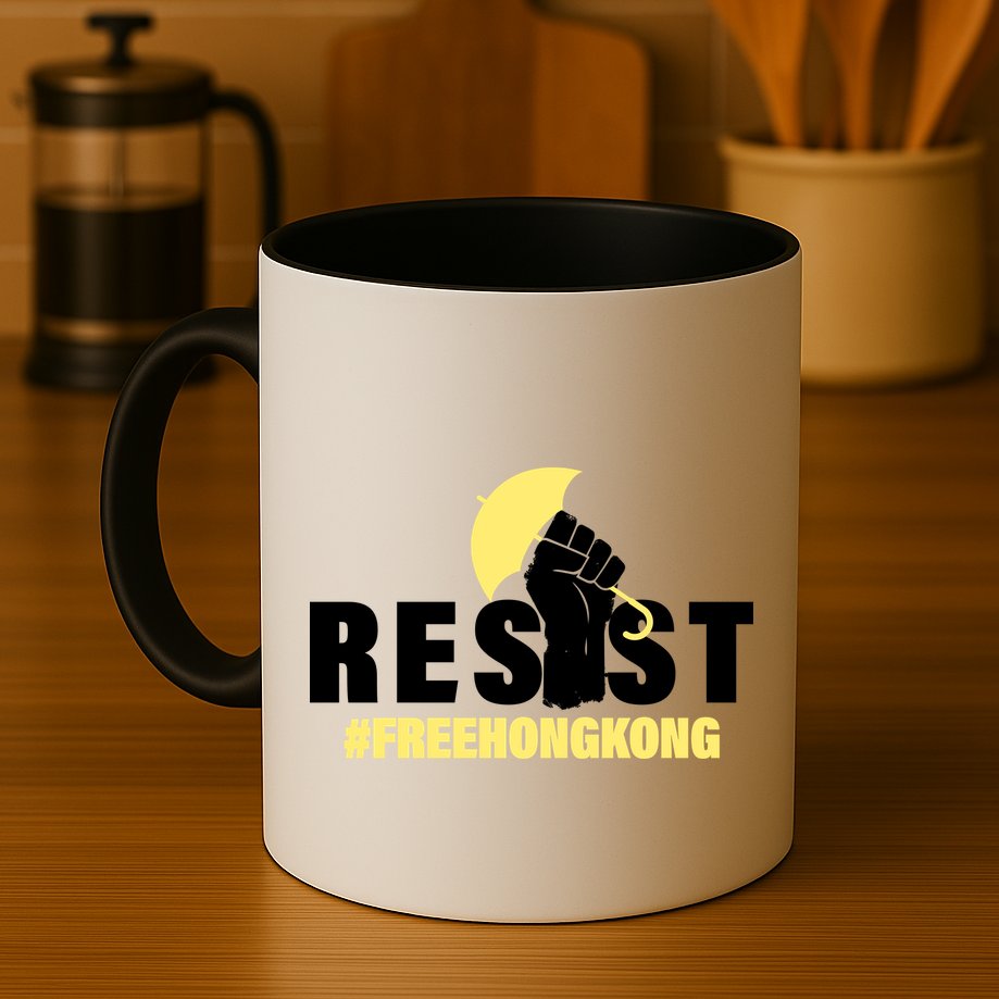 Resist Fight For Hong Kong Yellow Umbrella Movement Mug