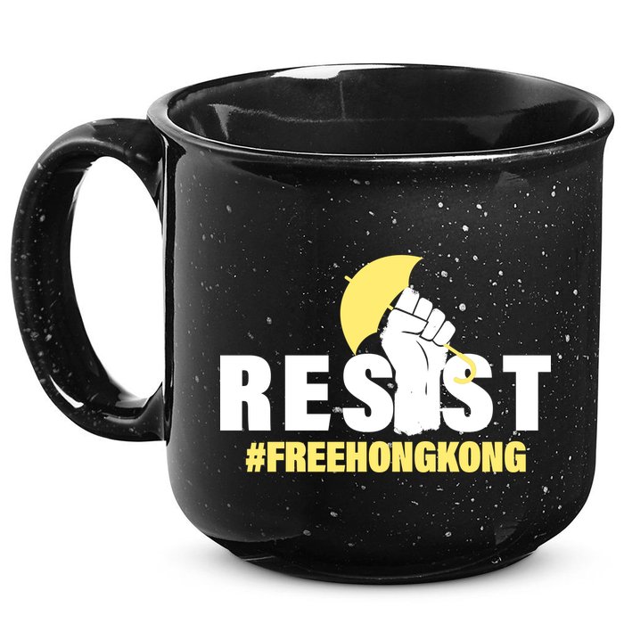 Resist Fight For Hong Kong Yellow Umbrella Movement 15oz Campfire Ceramic Mug