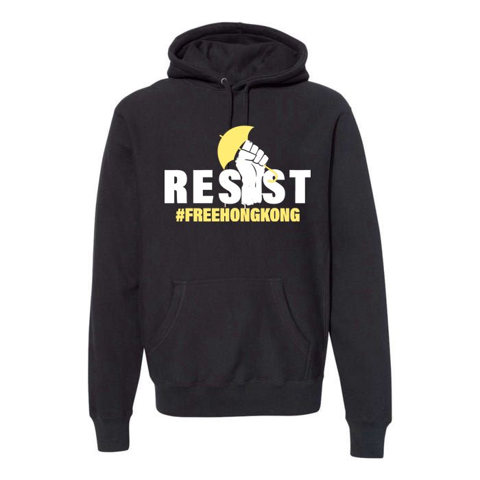 Resist Fight For Hong Kong Yellow Umbrella Movement Premium Hoodie