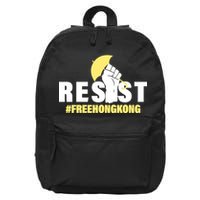 Resist Fight For Hong Kong Yellow Umbrella Movement 16 in Basic Backpack