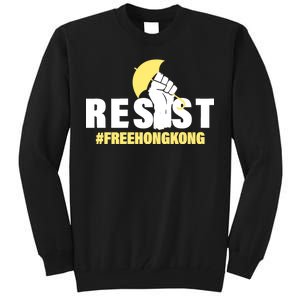 Resist Fight For Hong Kong Yellow Umbrella Movement Tall Sweatshirt