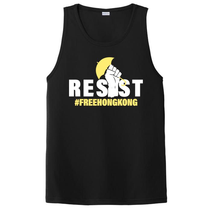 Resist Fight For Hong Kong Yellow Umbrella Movement PosiCharge Competitor Tank