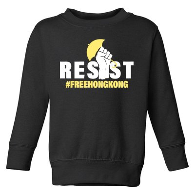 Resist Fight For Hong Kong Yellow Umbrella Movement Toddler Sweatshirt