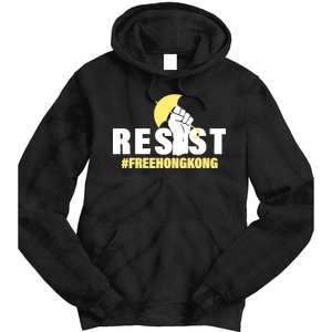 Resist Fight For Hong Kong Yellow Umbrella Movement Tie Dye Hoodie