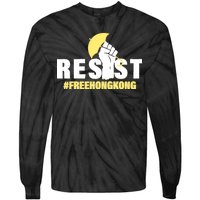 Resist Fight For Hong Kong Yellow Umbrella Movement Tie-Dye Long Sleeve Shirt