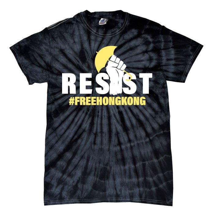 Resist Fight For Hong Kong Yellow Umbrella Movement Tie-Dye T-Shirt