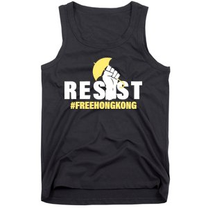 Resist Fight For Hong Kong Yellow Umbrella Movement Tank Top