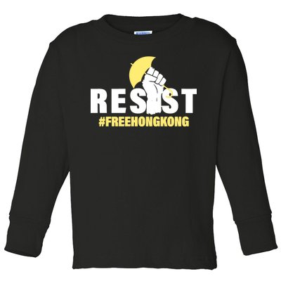 Resist Fight For Hong Kong Yellow Umbrella Movement Toddler Long Sleeve Shirt