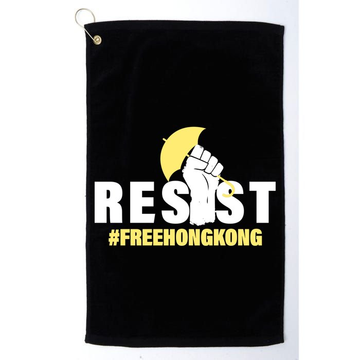 Resist Fight For Hong Kong Yellow Umbrella Movement Golf Towel