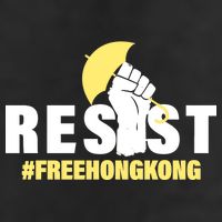 Resist Fight For Hong Kong Yellow Umbrella Movement Golf Towel