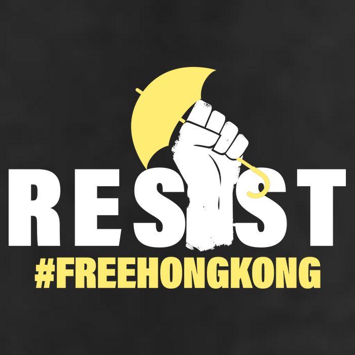Resist Fight For Hong Kong Yellow Umbrella Movement Golf Towel