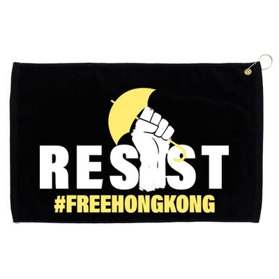 Resist Fight For Hong Kong Yellow Umbrella Movement Grommeted Golf Towel